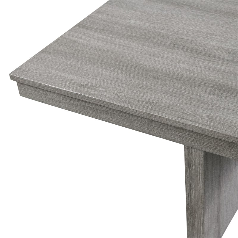 Picket House Furnishings Dawson Coffee Table with Four Storage Stools in Grey