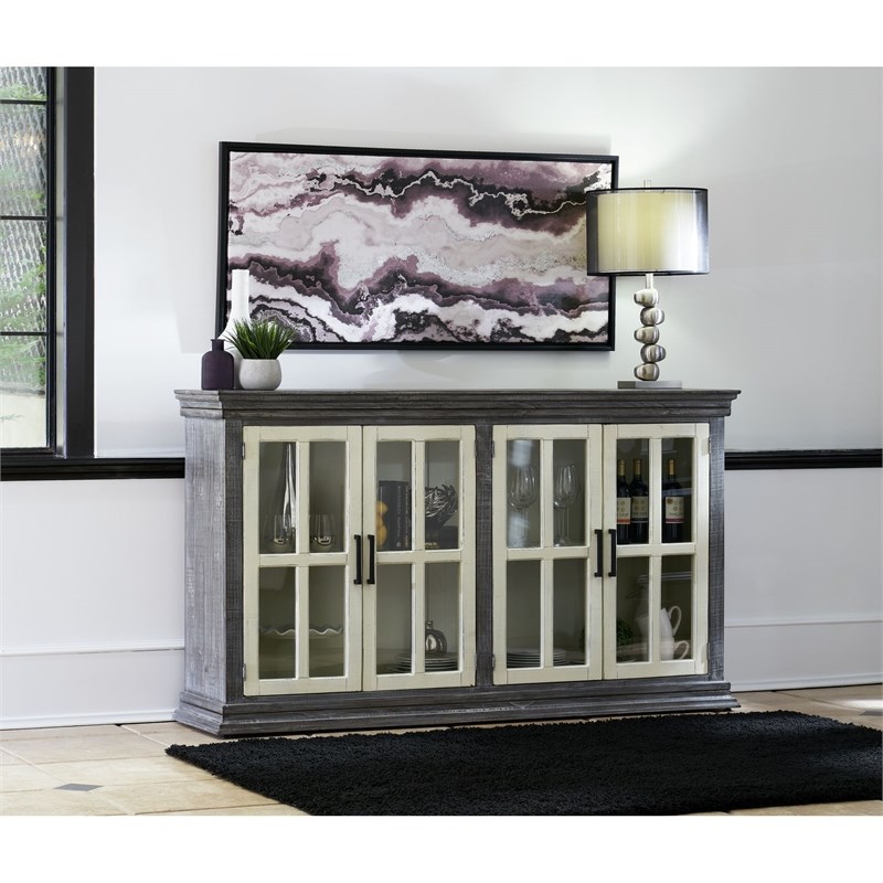 Picket House Furnishings Cali Pine Server in Gray