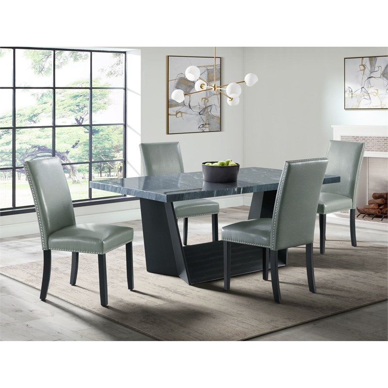 The Picket House Furnishings Dillon Standard Height Gray 5PC Dining Set
