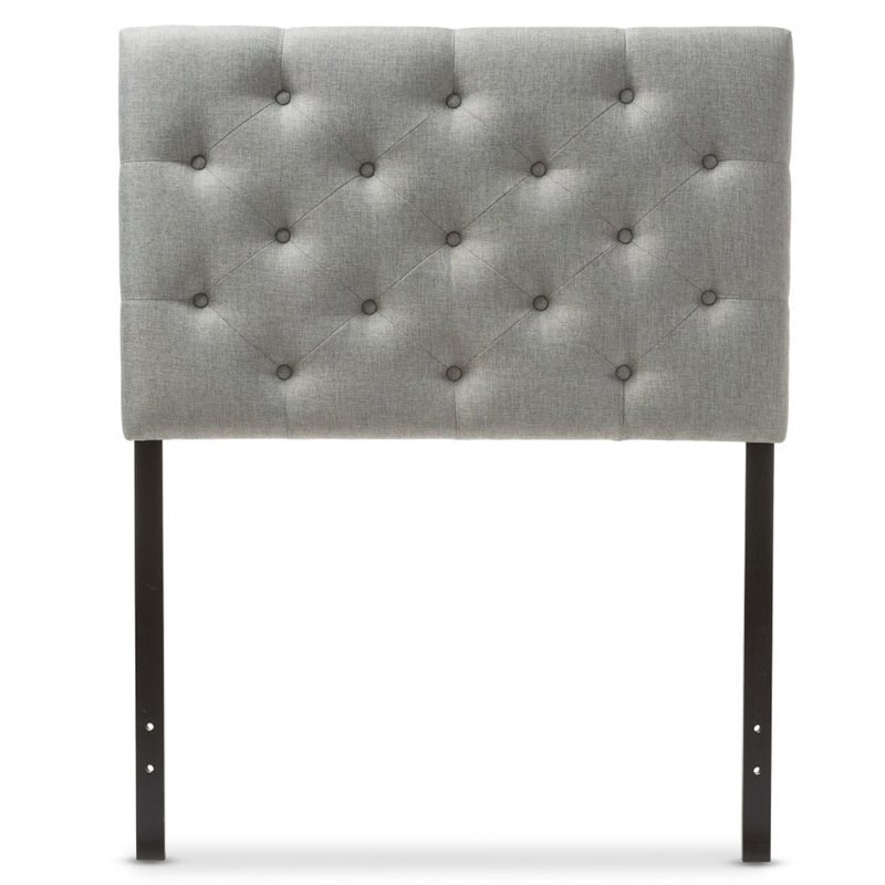Viviana Faux Leather Upholstered Twin Headboard in Gray Homesquare
