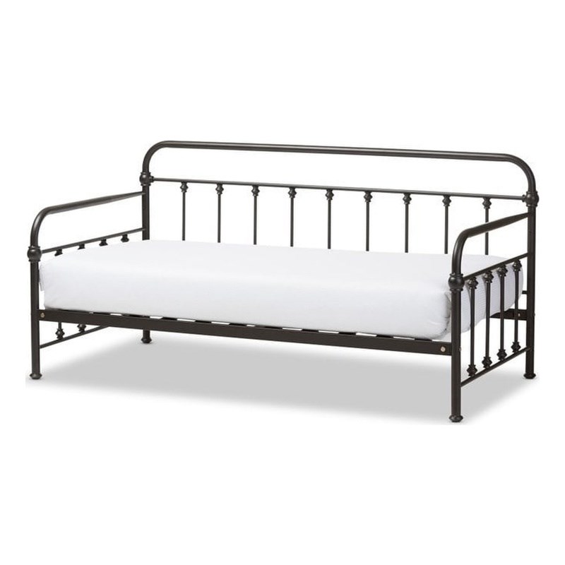 Baxton Studio Elsie Metal Daybed in Antique Bronze Homesquare