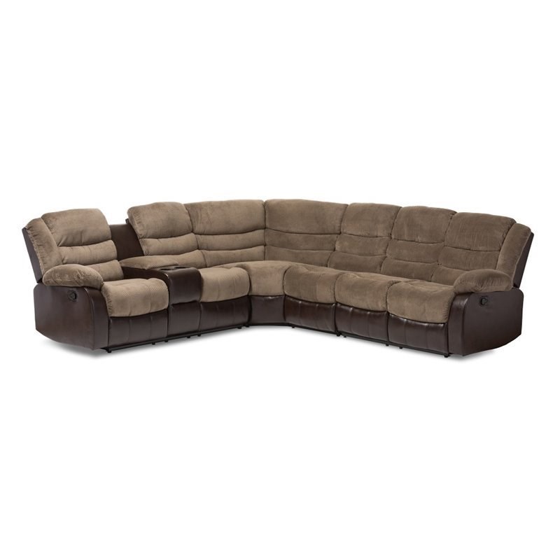 Robinson Reclining Sectional in Taupe