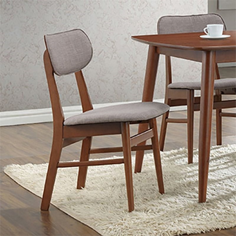 Baxton Studio Sacramento Dining Side Chair In Gray Set Of 2 Rt337 Chr