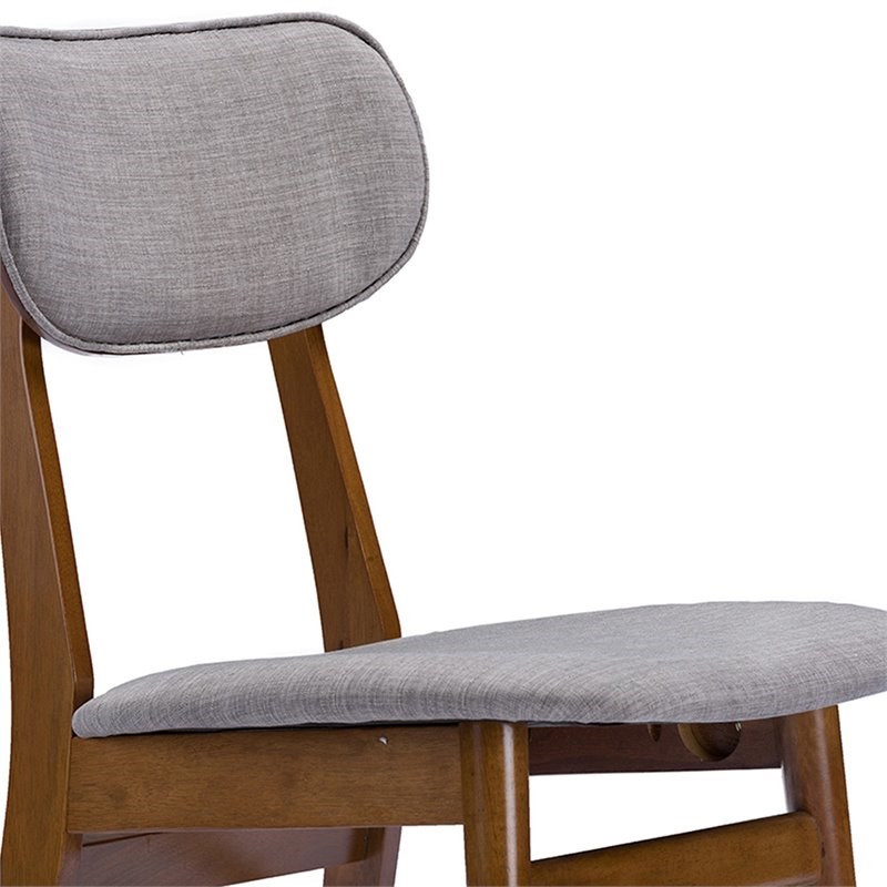 Baxton Studio Sacramento Dining Side Chair In Gray Set Of 2 Rt337 Chr