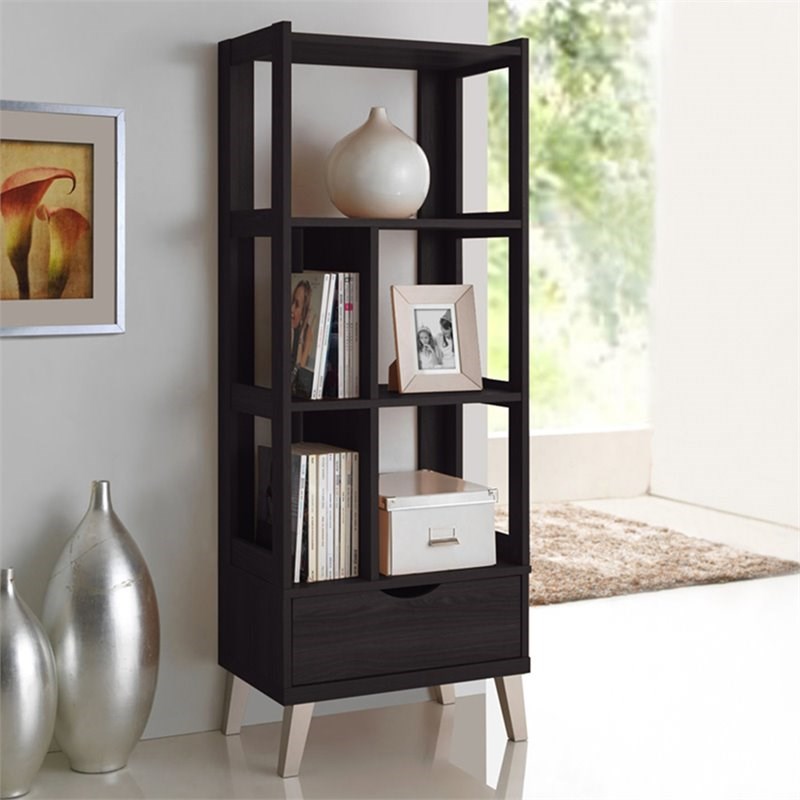 Baxton Studio Kalien Bookcase in Espresso Homesquare