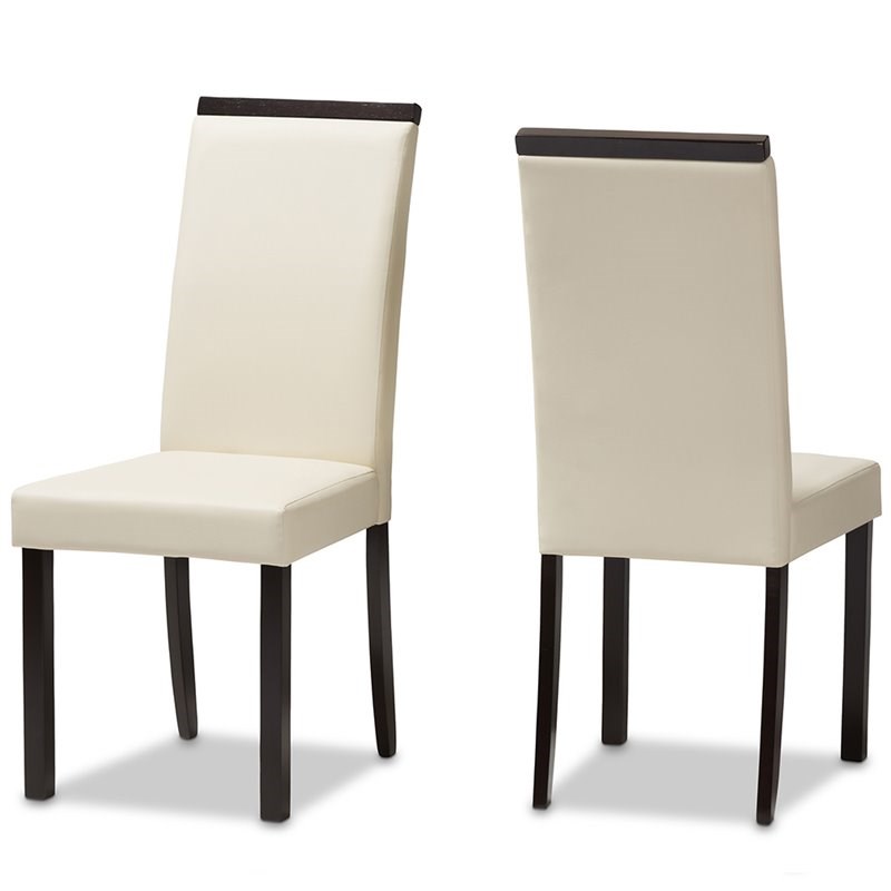 Baxton Studio Daveney Faux Leather Dining Side Chair (Set of 2)