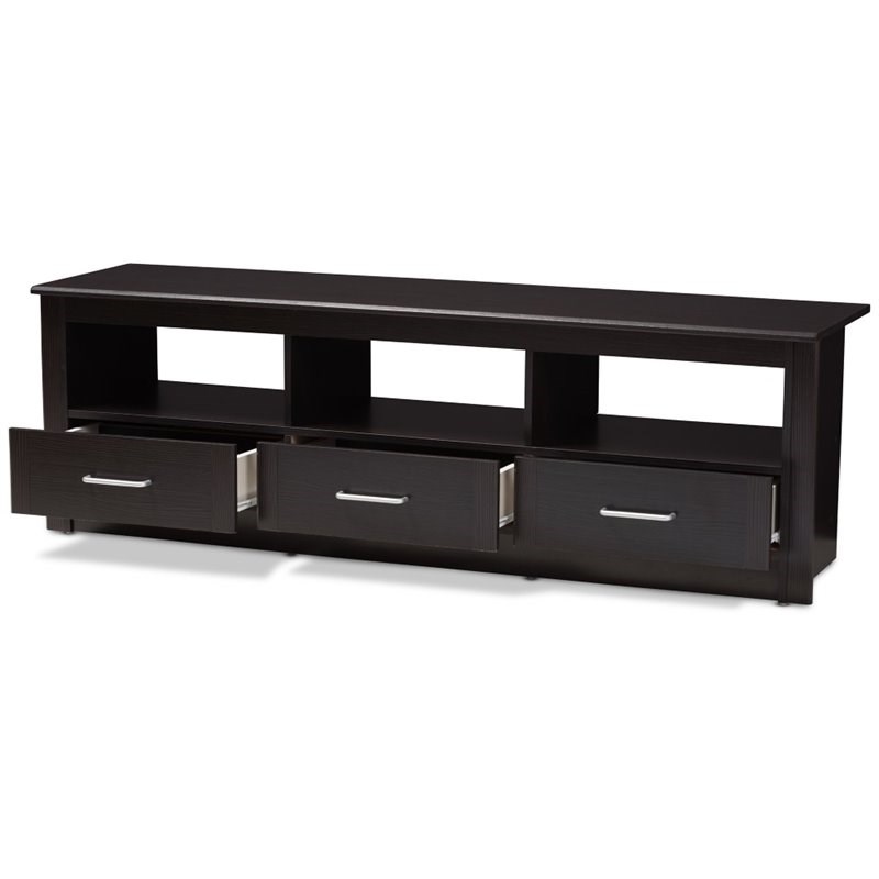 Baxton Studio Ryleigh TV Stand in Wenge Brown