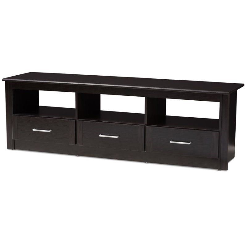 Baxton Studio Ryleigh TV Stand in Wenge Brown