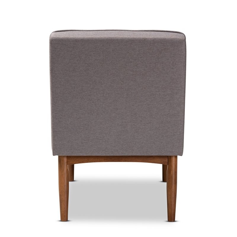 Baxton Studio Arvid Modern Fabric Upholstered and Wood Accent Chair in Gray