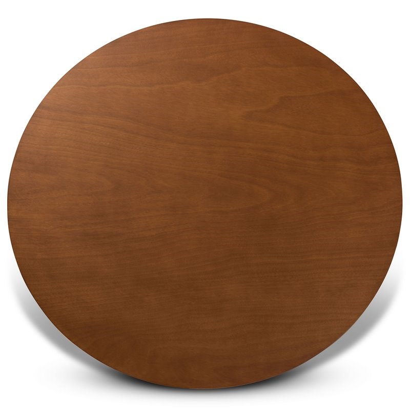 Baxton Studio Kenji Walnut Finished 45 Inch Wide Round Wood Dining   2006783 2 L 