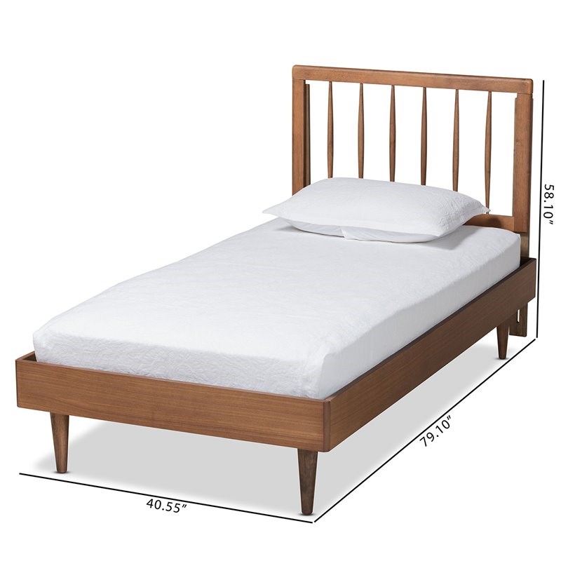 Studio Sora Ash Walnut Wood Size Platform Bed - 180 -21003-11108-11158-CYMX