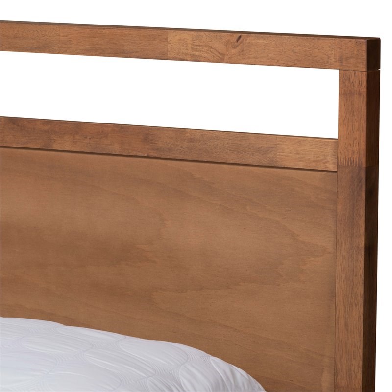 Baxton Studio Saffron Brown Finished Wood Full Size 4-Drawer Platform Bed