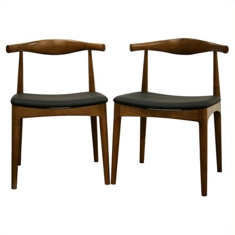 Accent Dining Chair in Walnut (Set of 2) Homesquare