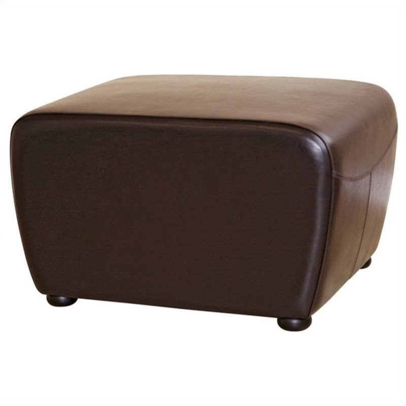 leather ottoman in dark brown y051001dark brown
