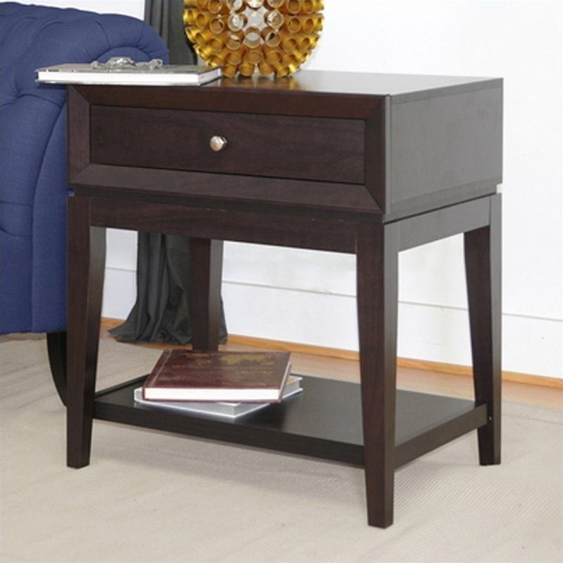 Morgan Accent Table and Nightstand in Dark Brown