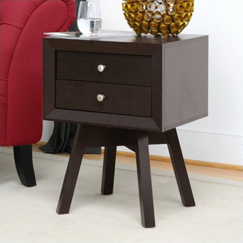 Warwick Accent Table and Nightstand in Dark Brown
