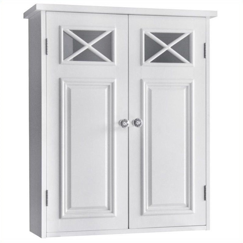 Elegant Home Fashions Dawson 2-Door Wall Cabinet in White