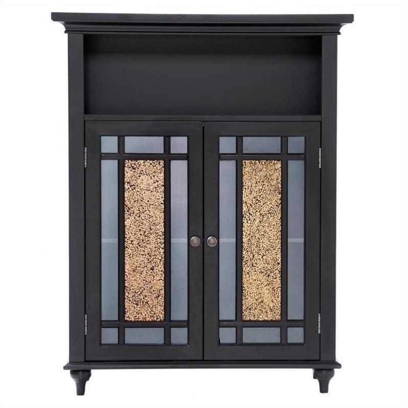 Elegant Home Fashions Windsor 2-Door Floor Cabinet in Dark Espresso