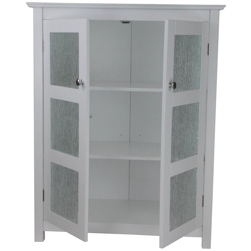 Elegant Home Fashions Connor 2-Door Floor Cabinet in White