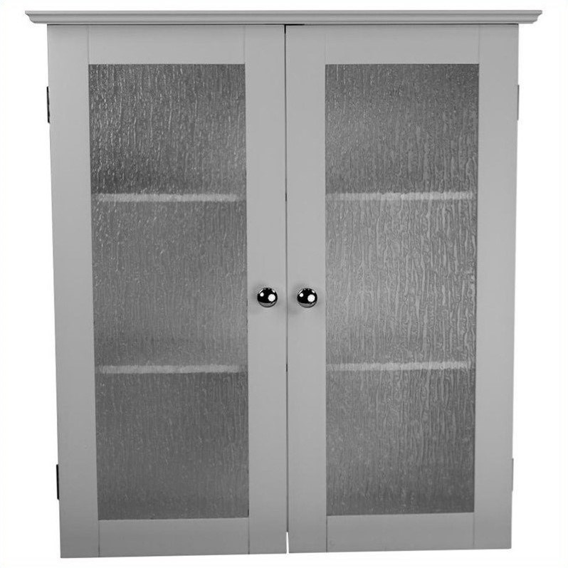 Elegant Home Fashions Connor 2-Door Wall Cabinet in White