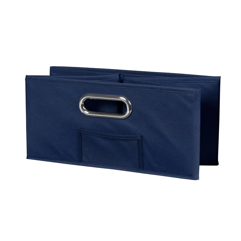 Niche Cubo Set of 12 Half-Size Foldable Fabric Storage Bins- Blue