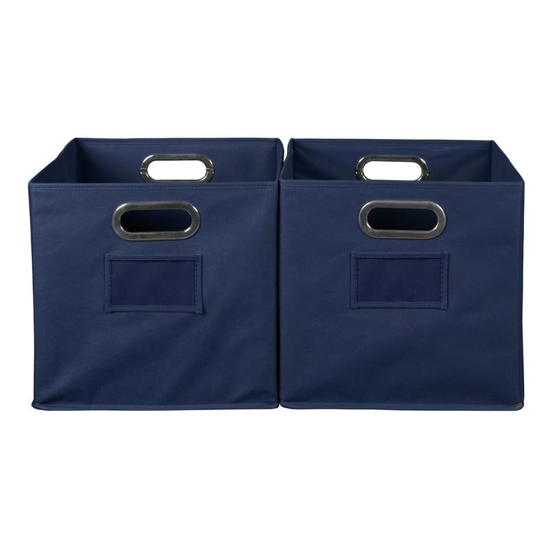 Niche Cubo Set of 2 Foldable Fabric Storage Bins- Blue