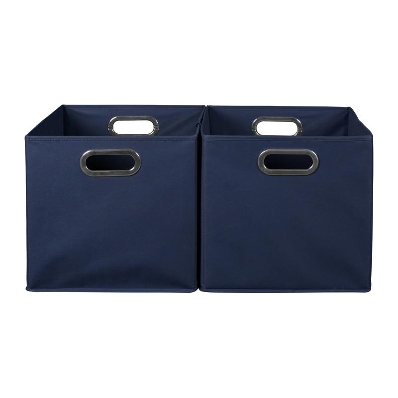 Niche Cubo Set of 2 Foldable Fabric Storage Bins- Blue