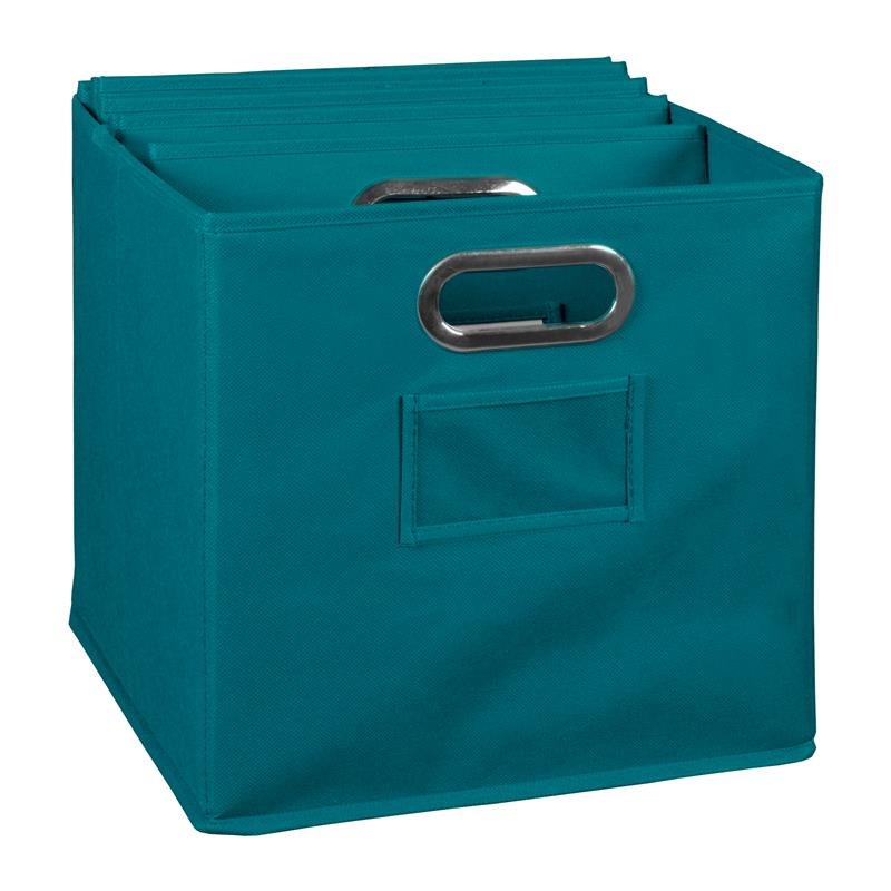 Niche Cubo Storage Set of 6 Collapsible Fabric Storage Bins in Teal