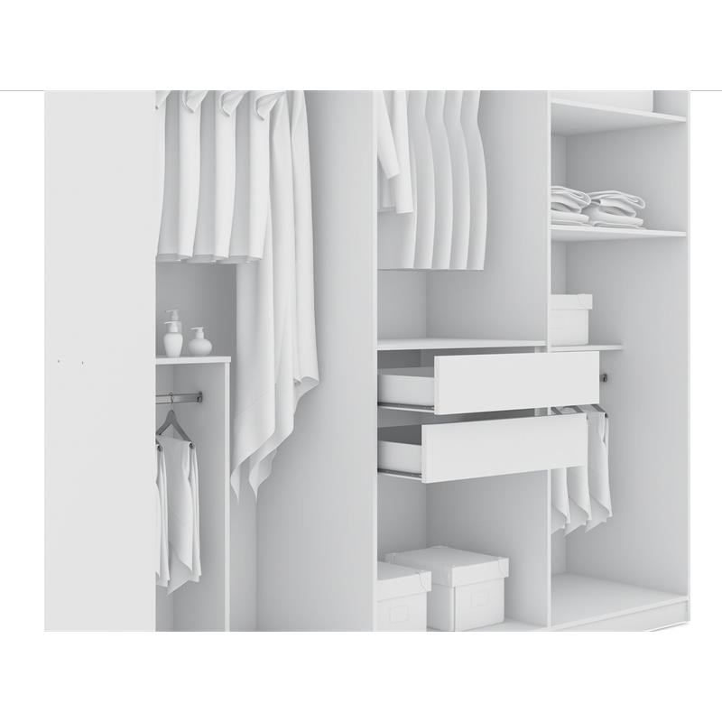 Gramercy Wood Wardrobe/Armoire Closet in White