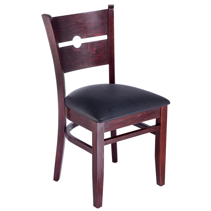 Lolly Back Side Chair in Dark Mahogany (Set of 2)
