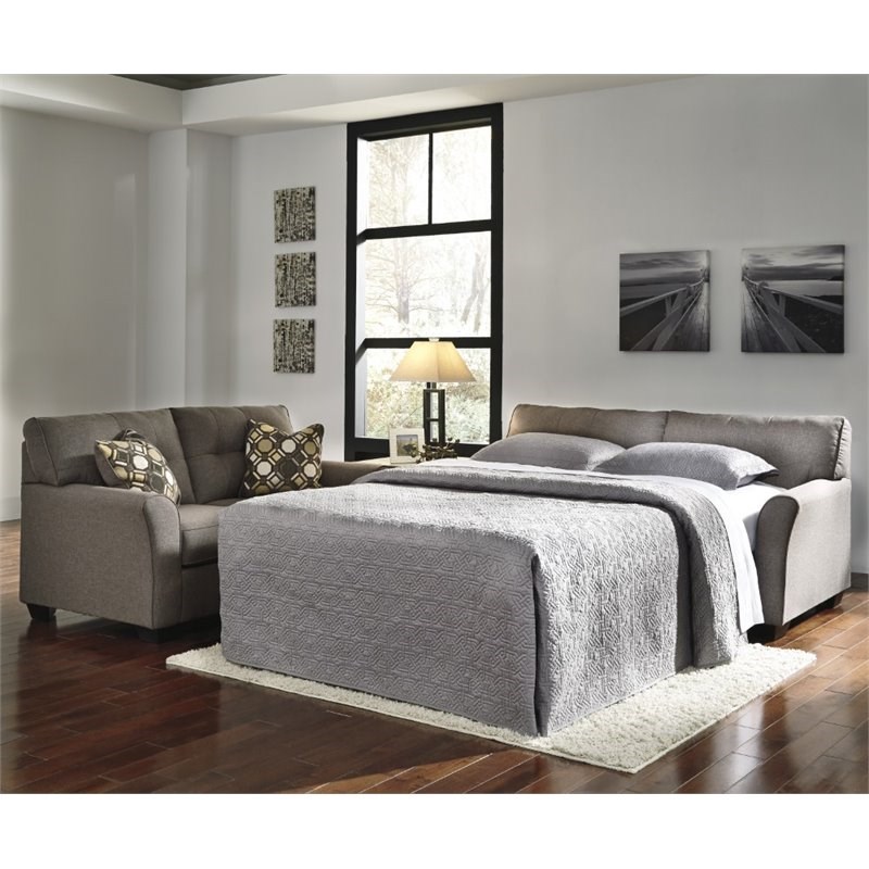 Ashley Furniture Tibbee Full Sleeper Sofa in Slate Homesquare