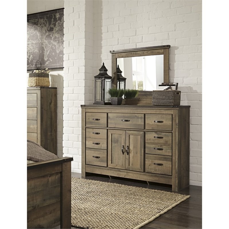 Ashley Furniture Trinell 7 Drawer Dresser in Brown