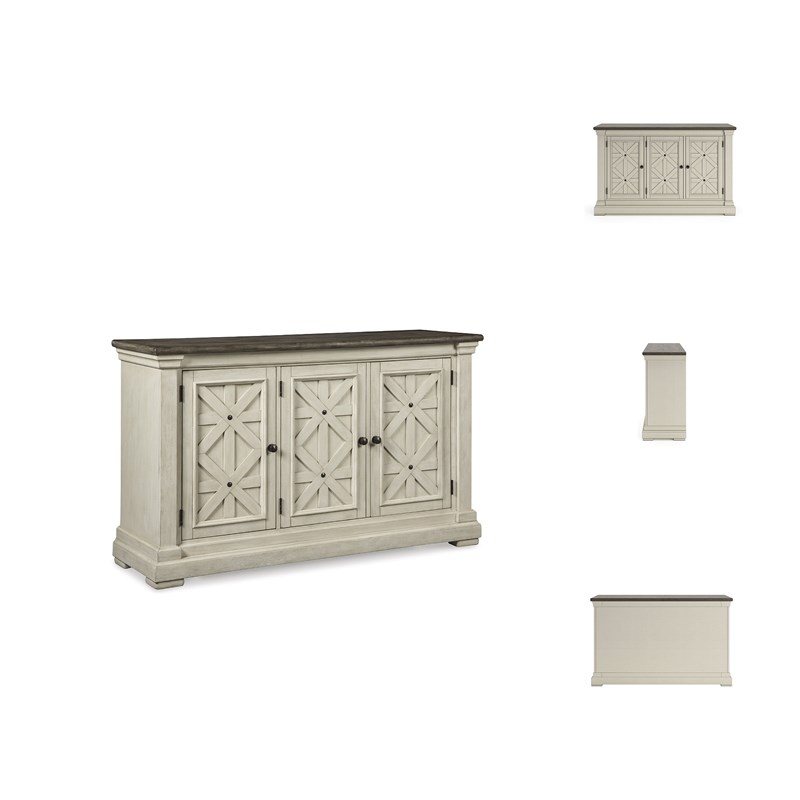 Ashley Furniture Furniture Bolanburg Server in Antique White and Weathered Oak Homesquare