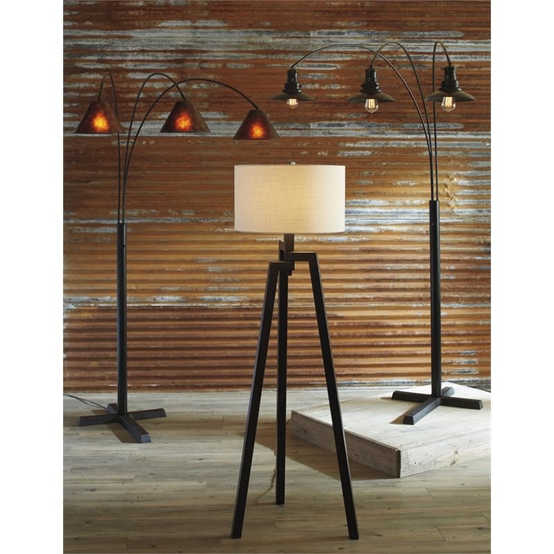 Ashley Furniture Sharde Metal Arc Lamp in Black