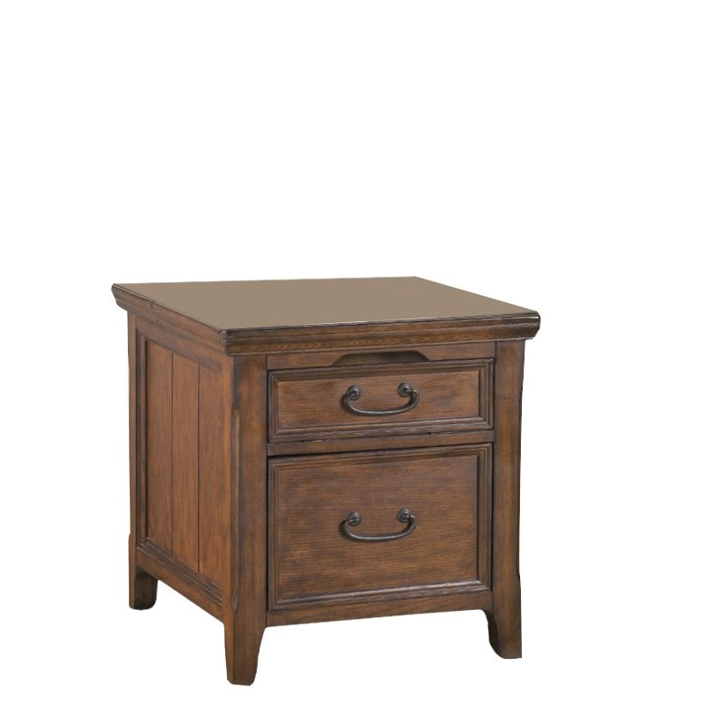 Ashley Furniture Woodboro Media End Table in Dark Brown Homesquare