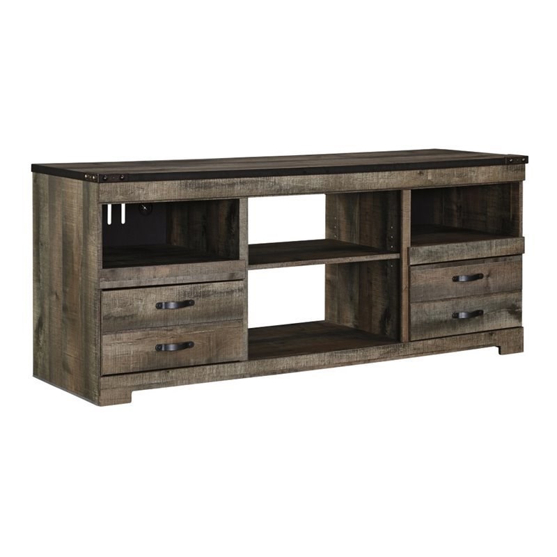 ashley furniture trinell 63"" tv stand in brown w44668