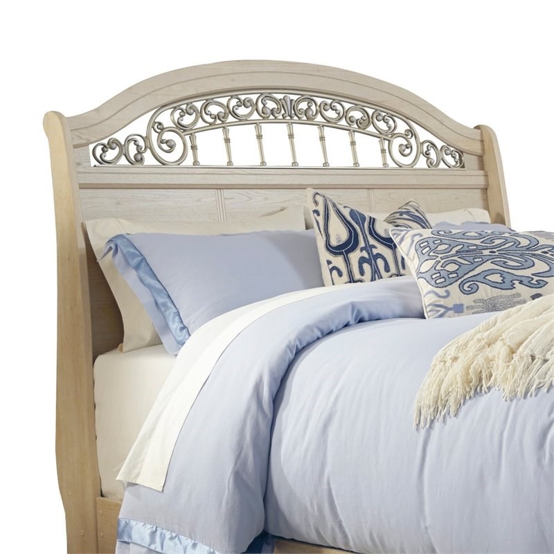 ashley furniture catalina queen sleigh headboard in antique white b19677