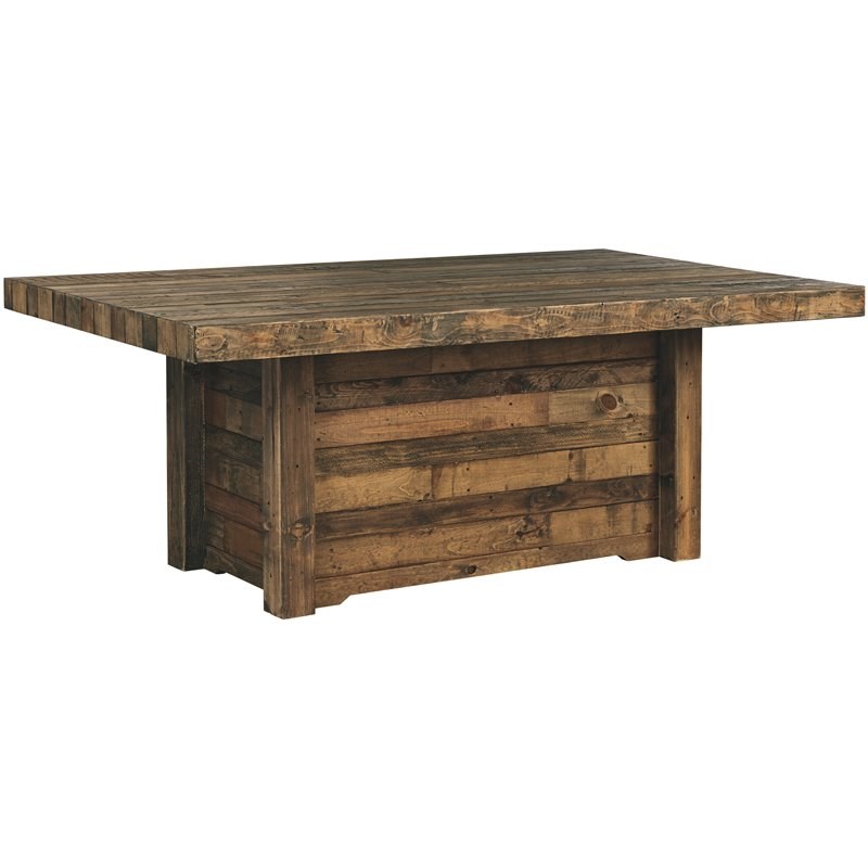 Ashley Furniture Sommerford Pine Wood Rectangular Dining Table in Natural