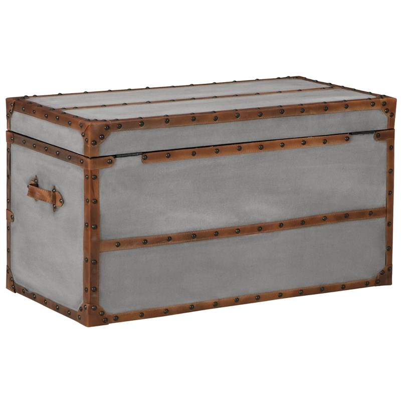 Ashley Furniture Amsel Storage Trunk Coffee Table in Gray Homesquare
