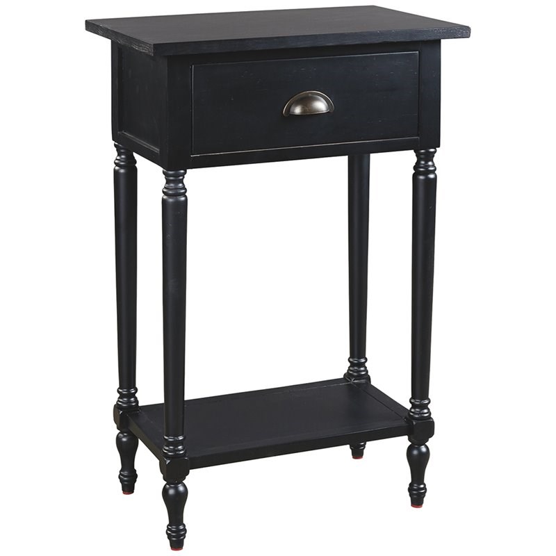 Ashley Furniture Juinville 1 Drawer End Table in Black