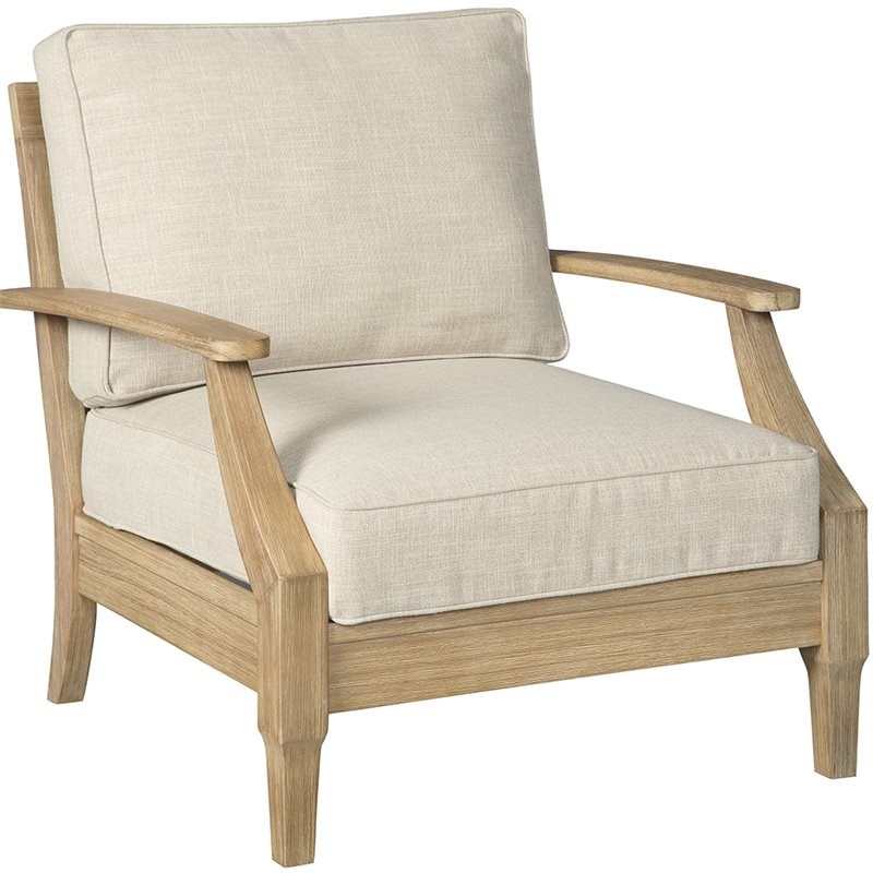 Ashley Furniture Clare View Patio Arm Chair in Beige