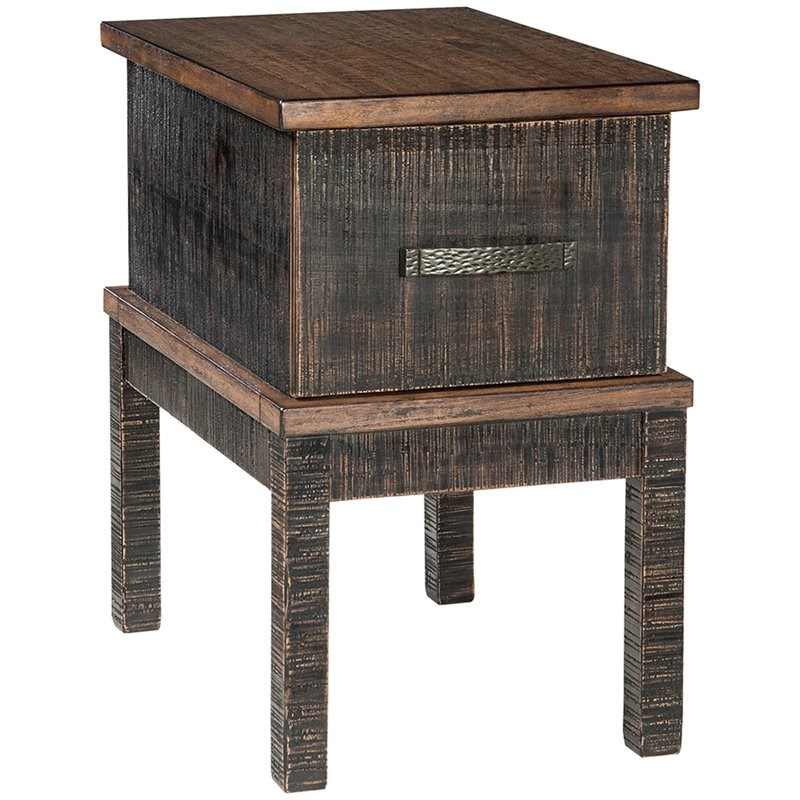 Ashley Furniture Stanah 1 Drawer End Table with USB Ports in Brown
