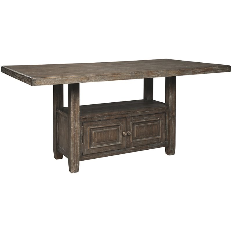 Ashley Furniture Wyndahl Storage Counter Height Dining Table in Rustic