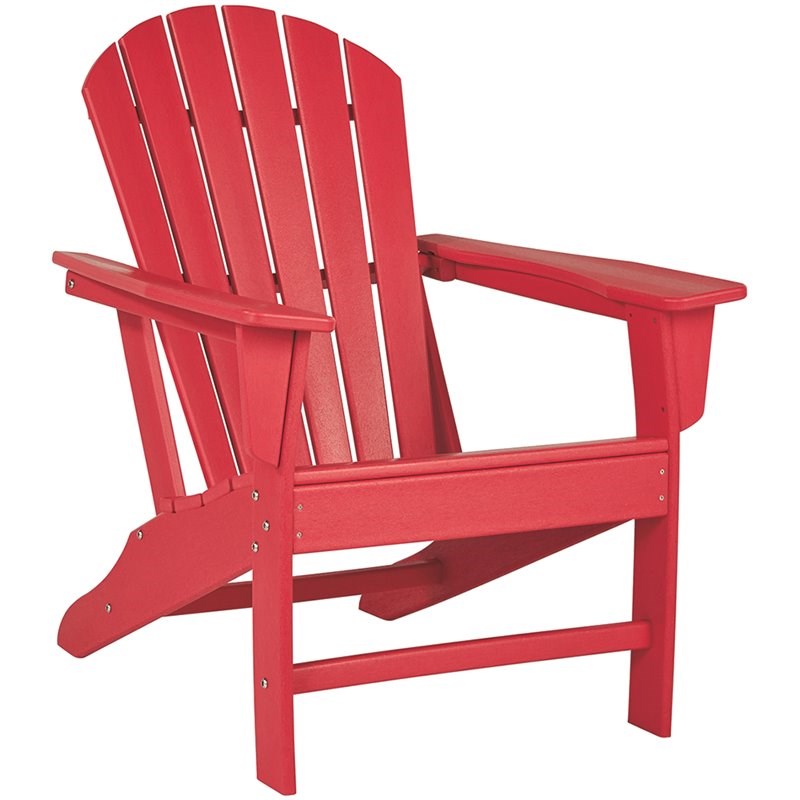 Ashley Furniture Sundown Treasure Adirondack Chair in Red