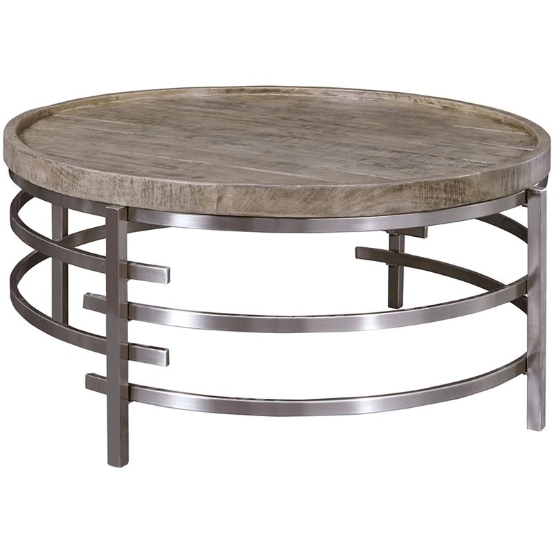 Ashley Furniture Zinelli Round Accent Coffee Table in Gray