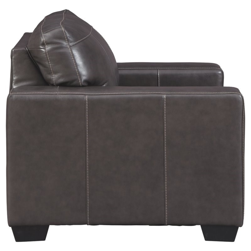 Signature Design by Ashley Morelos Leather Accent Chair in Gray