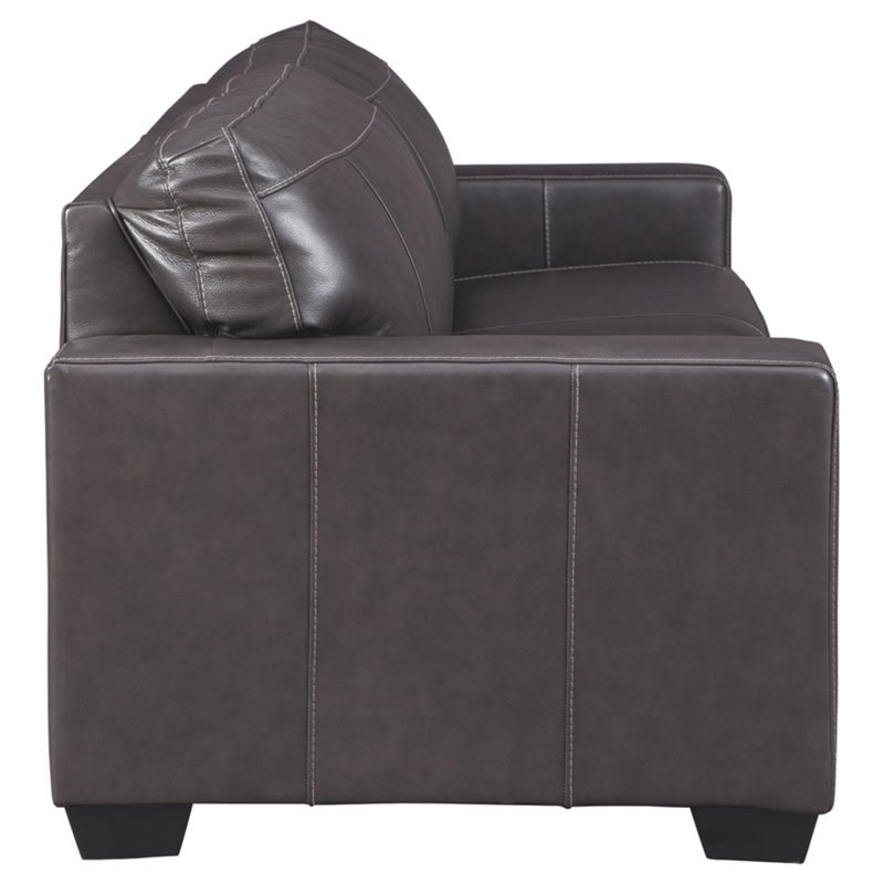 Signature Design by Ashley Morelos Leather Queen Sleeper Sofa in Gray