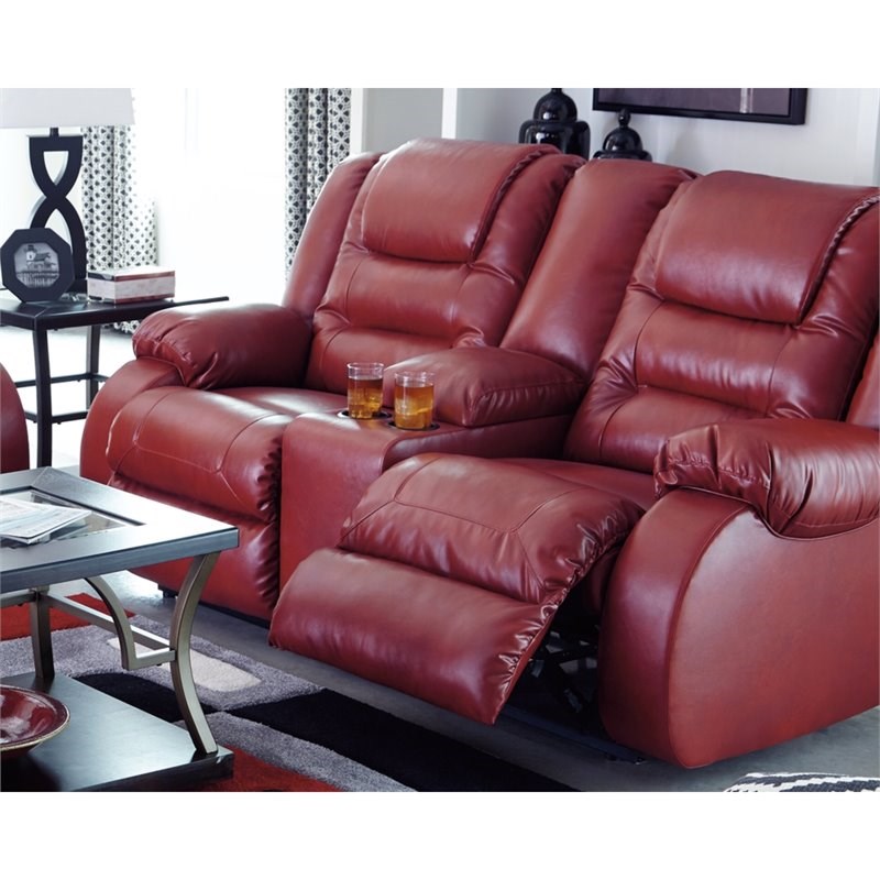 Signature Design by Ashley Vacherie Reclining Loveseat with Console in