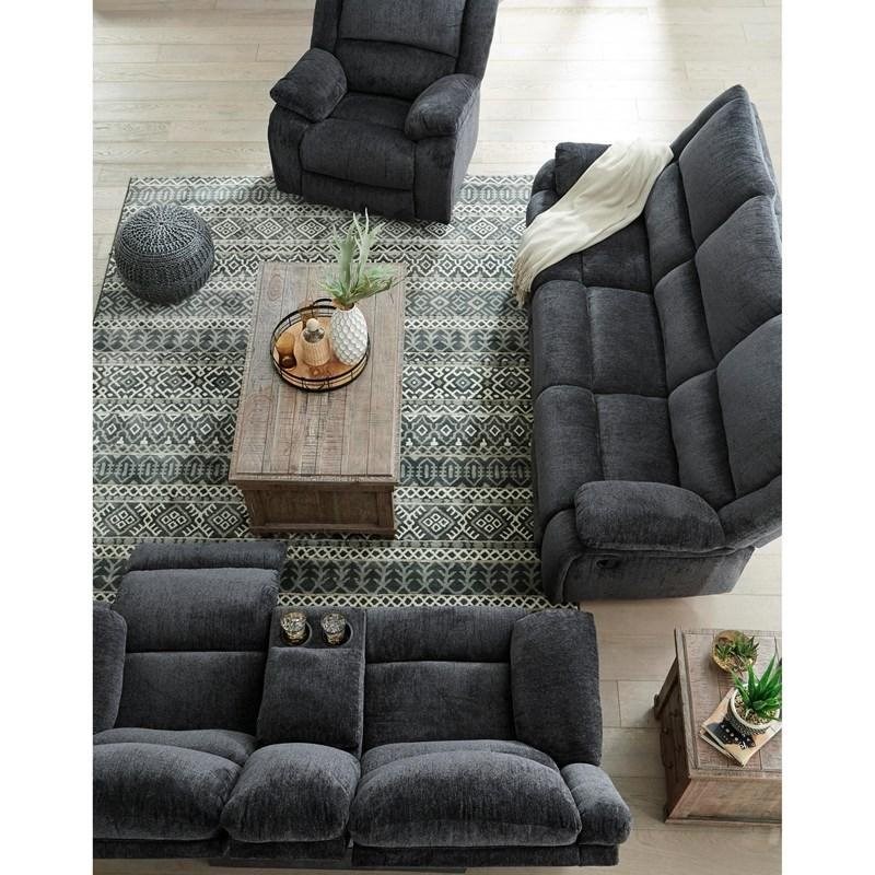 draycoll pewter reclining sofa