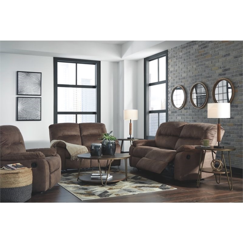 Signature Design by Ashley Bolzano 2 Seat Reclining Sofa in Coffee